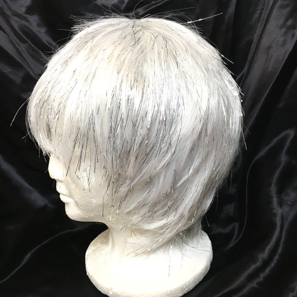Sparkle Glitter White Wig Pixie Fairy Angel  by HMS – NOS NWT - Picture 3 of 11